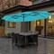 Outdoor 15 Feet Double-Sided Umbrella with Solar LED Lights for Patio
